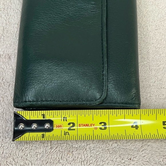 Vintage Nine West Genuine Leather Women’s Trifold Pocketbook Wallet-Dark Green - Picture 13 of 13